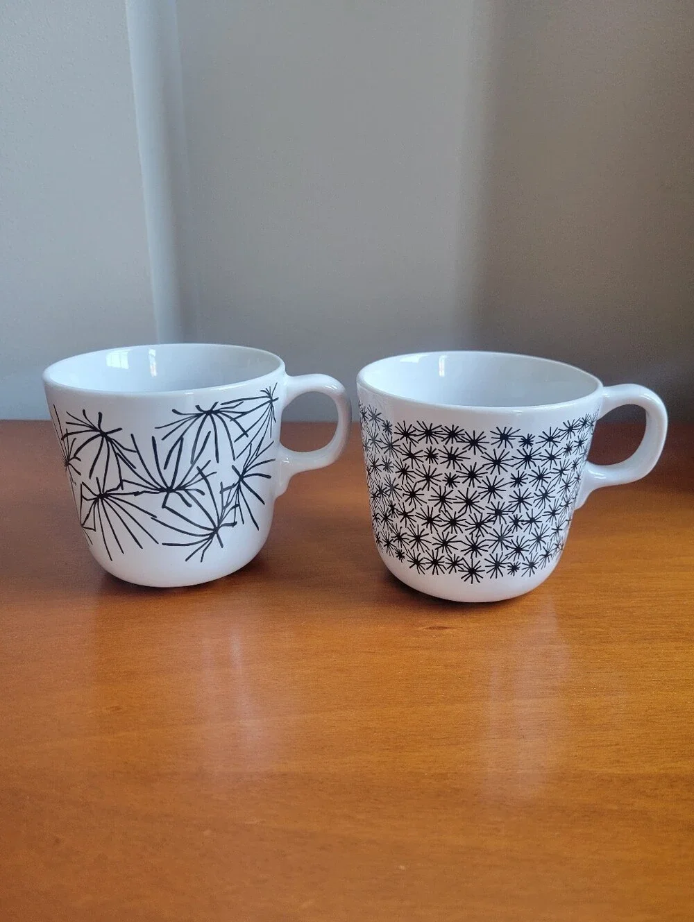 Ikea Coffee Mugs Maria Vinka Ungdom Black & White Starburst Tea Cup 7 oz.